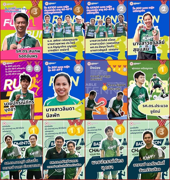 บุคลากรคณะวิศวกรรมศาสตร์ได้รับรางวัลจากการแข่งขันกีฬาสานสัมพันธ์บุคลากร มศว 2569